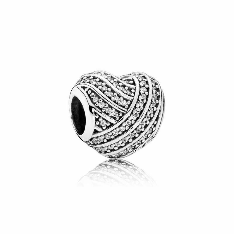 Pandora Love Lines Charm Ireland - Sterling Silver/Cubic Zirconia - 728194YCU